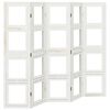 vidaXL Divisorio Ambienti 5Pannelli Bianco Legno Massello di Paulownia