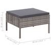 vidaXL Set Divani da Giardino 6 pz con Cuscini in Polyrattan Grigio