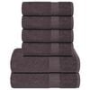 vidaXL Set di asciugamani 6 pezzi FROGN Antracite 360 g/m&sup2;