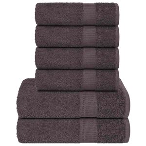 vidaXL Set di asciugamani 6 pezzi FROGN Antracite 360 g/m&sup2;