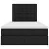 vidaXL Letto con contenitore e LED Nero 120 x 200 cm Poliestere