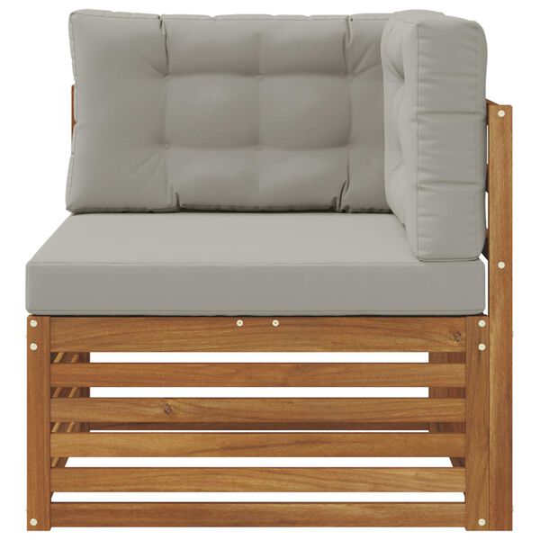 vidaXL Divano Angolare da Esterno Legno di Acacia Massello Naturale