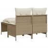 vidaXL Set Divano da Giardino 4 pz con Cuscini Beige in Polyrattan