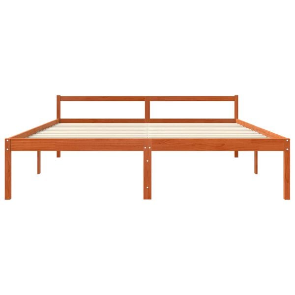 vidaXL Struttura del letto Marrone cerato 180 x 200 cm Pino massello