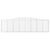 vidaXL Cesto Gabbione ad Arco 400x30x100/120 cm Ferro Zincato