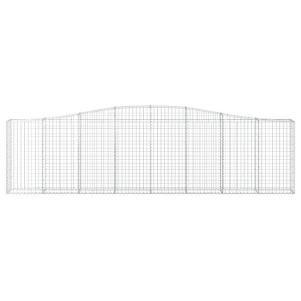 vidaXL Cesto Gabbione ad Arco 400x30x100/120 cm Ferro Zincato