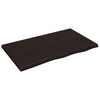 vidaXL Ripiano Marrone Scuro 100x60x(2-4) cm Massello Rovere Trattato