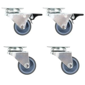 vidaXL Ruote Girevoli Gemellate 4 pz 50 mm