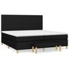 vidaXL Giroletto a Molle con Materasso Nero 200x200 cm in Tessuto