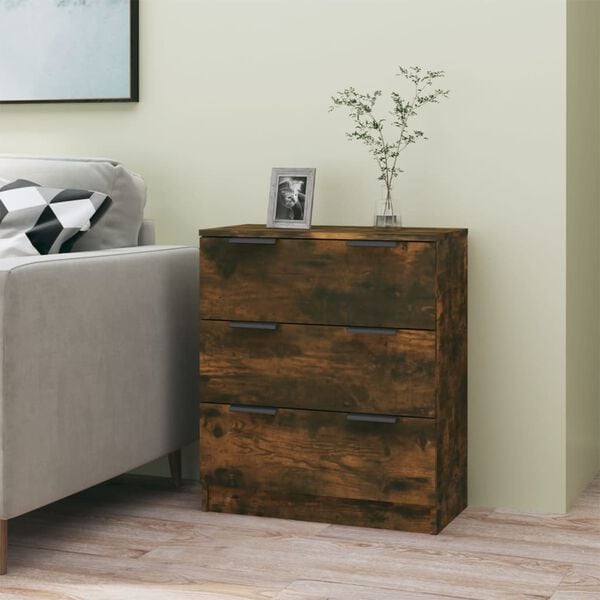 vidaXL Credenza Rovere Fumo 60x30x70 cm in Legno tecnico