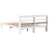 vidaXL Letto senza Materasso Bianco 135x190 cm Legno Massello di Pino