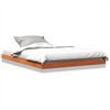 vidaXL Giroletto Marrone Cera 135x190 cm in Legno Massello di Pino