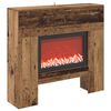 vidaXL Caminetto elettrico Legno antico 100 x 24,5 x 90 cm