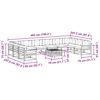 vidaXL Set di divani da esterno con cuscino 11 pcs Naturale e Crema