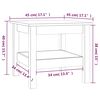 vidaXL Tavolino da caff&egrave; bianco 45x45x40 cm in legno massello di pino