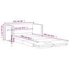 vidaXL Divano Letto da Terra 2 in 1 Grigio Chiaro 122x204x55cm Velluto