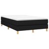 vidaXL Giroletto a Molle con Materasso Nero 120x190 cm in Tessuto