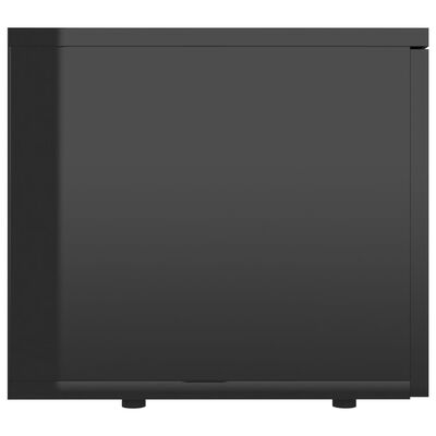 vidaXL Mobile Porta TV Nero Lucido 80x34x30 cm in Legno Multistrato