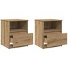 vidaXL Comodini 2 pz Rovere Artigianale 40x40x50 cm Legno Multistrato