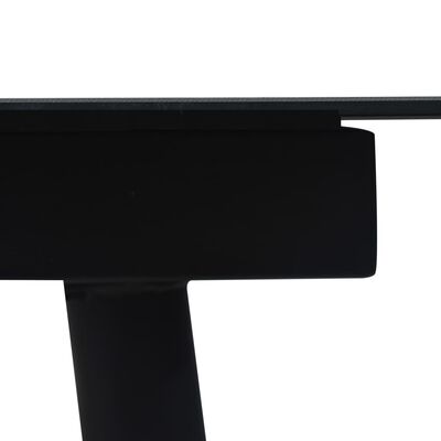 vidaXL Tavolo da Giardino Nero 150x80x74 cm in Acciaio e Vetro