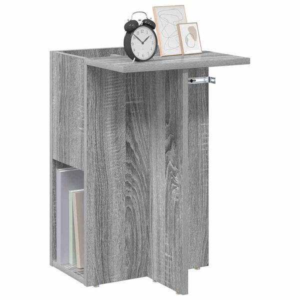 vidaXL Tavolino Grigio Sonoma 35 x 40 x 55 cm Legno multistrato