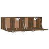 vidaXL Mobili Parete 2 pz Rovere Fumo 80x35x36,5 cm Legno Multistrato