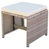 vidaXL Set da Pranzo da Giardino 5 pz con Cuscini in Polyrattan Beige