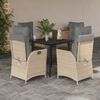 vidaXL Set da Pranzo da Giardino 5 pz con Cuscini Beige in Polyrattan