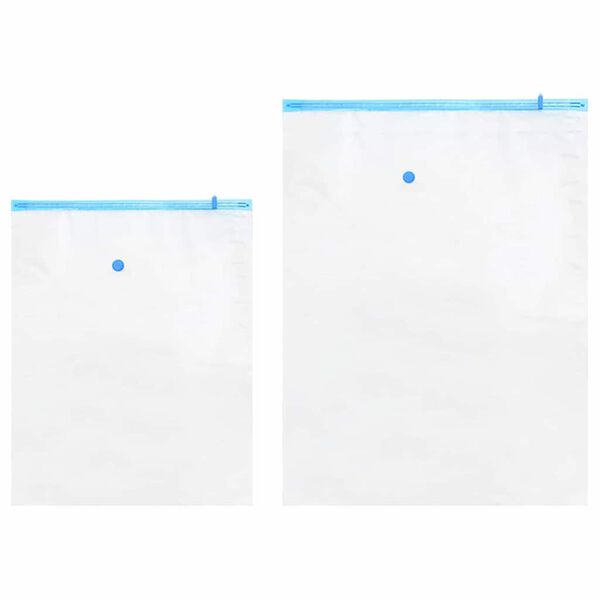 vidaXL Sacchetti per Stoccaggio 5 pcs Trasparente e Blu 130 x 100 cm