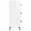 vidaXL Credenza Bianco Lucido 34,5x34x90 cm in Legno Multistrato