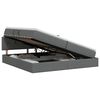 vidaXL Letto con contenitore e materasso Grigio Scuro 200 x 200 cm