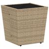vidaXL Set Bistro da Giardino 3 pcs Beige Poly Rattan