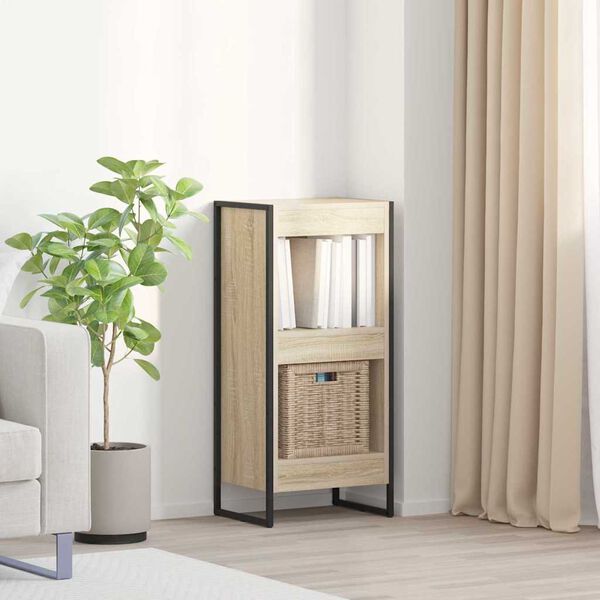 vidaXL Armadio per Libri Sonoma 80 x 30 x 155 cm Legno multistrato