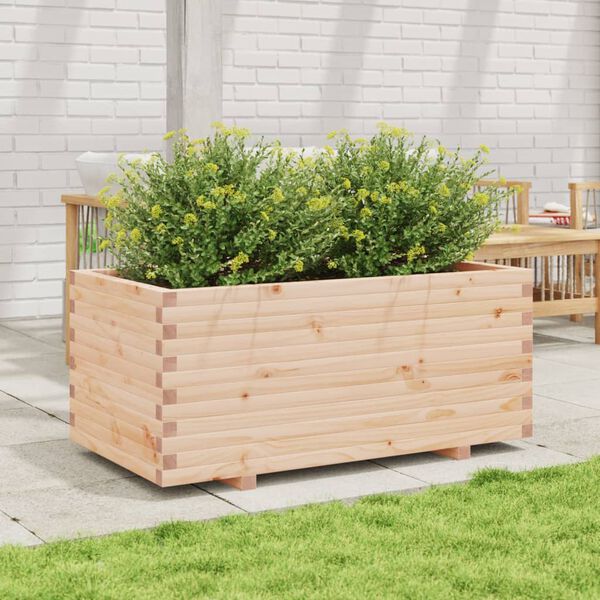 vidaXL Fioriera da Giardino 110x60x49,5 cm in Legno Massello di Pino