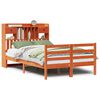 vidaXL Letto Libreria senza Materasso Marrone Cera 120x200 cm in Pino