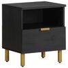 vidaXL Comodino Nero 40x33x46 cm in Legno Multistrato
