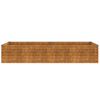 vidaXL Letto rialzato da giardino 194x50x36 cm in acciaio Corten