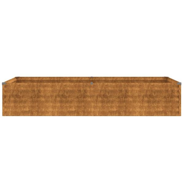 vidaXL Letto rialzato da giardino 194x50x36 cm in acciaio Corten