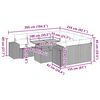 vidaXL Set Divano da Giardino 9 pz con Cuscini Grigio in Polyrattan