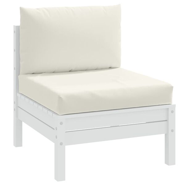 vidaXL Cuscini per Pallet 2 pz Crema Mélange in Tessuto