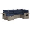 vidaXL Set Divano da Giardino 6 pz con Cuscini Grigio in Polyrattan