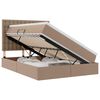 vidaXL Letto con contenitore e LED con led Cappuccino 140 x 200 cm