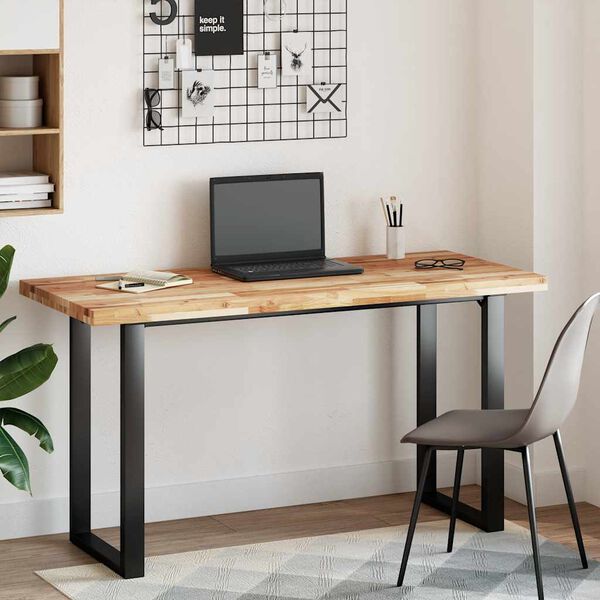 vidaXL Piano Scrivania a Olio 140x60x4 cm Legno Massello Acacia