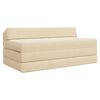 vidaXL Divano Letto Pieghevole Crema 120 x 60 x 49 cm Tessuto