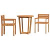 vidaXL Set da pranzo da giardino a 3 pz in Legno Massello di Acacia