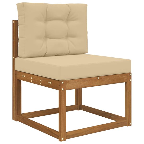 vidaXL Cuscino per divano da esterno 2 pcs Beige Poliestere