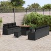 vidaXL Set Divano da Giardino con cuscino con cuscino 10 pcs Nero