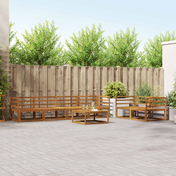 vidaXL Set di divani da esterno 7 pcs Naturale