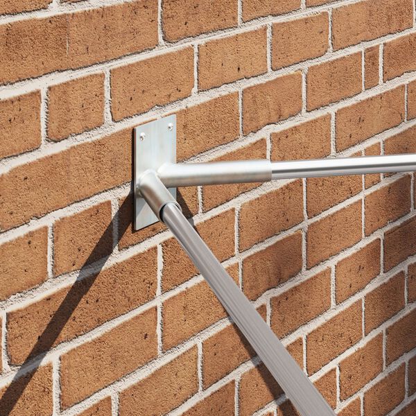 vidaXL Supporto per palo della bandiera Argento 11.5 x 7.5 cm Acciaio