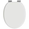vidaXL Sedile del WC 2 pcs Bianco 44 x 38 cm Pannello MDF